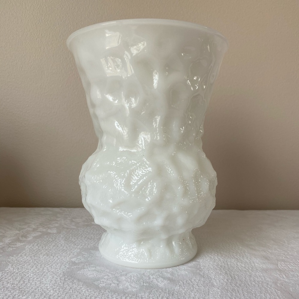 E. O. Brody Milk Glass Vase - Mid Century Vintage